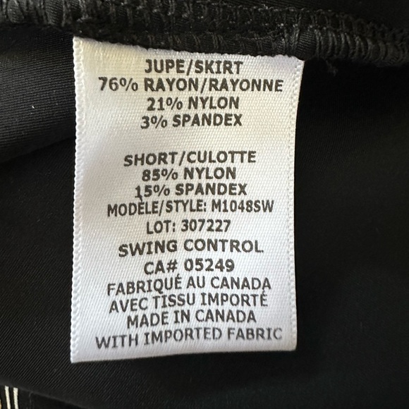 Swing Control Womens Plus Size 14 Skort Skirt Black Gold Stretch Golf Pickleball - Picture 8 of 9